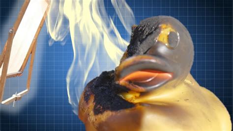 What is the melting point of rubber, and why do rubber ducks refuse to melt in the sun?